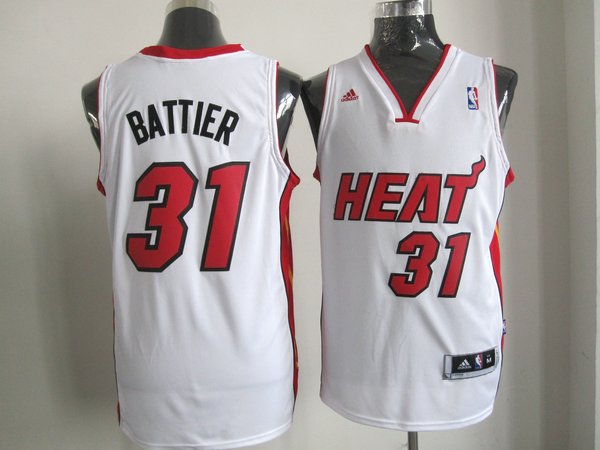  NBA Miami Heat 31 Shane Battier New Revolution 30 Swingman Home White Jersey